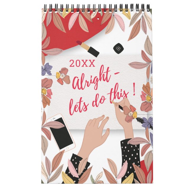 Calendrier Vibes positives modernes Motivational Abstrait 202 (Protection)