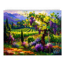 Vibrant Impasto Art Calendar 2026