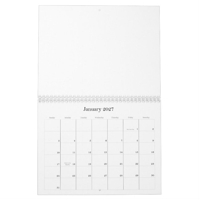 CALENDRIER - vide (Jan 2027)