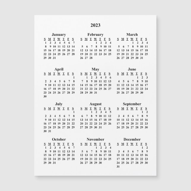 Calendrier vide 2023 (Devant)
