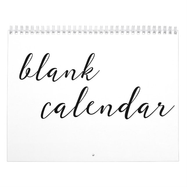 Calendrier vide 2026 Modèle blanc (Protection)