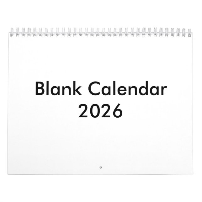 Calendrier vide 2026 sans jours fériés (Protection)