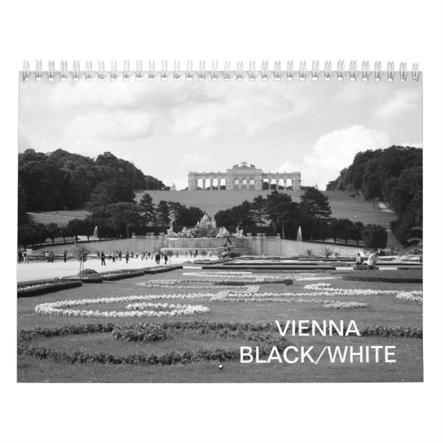 Calendrier Vienne Autriche noir blanc 2025 (Protection)