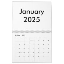 Calendrier vierge 2025 Avec Mois