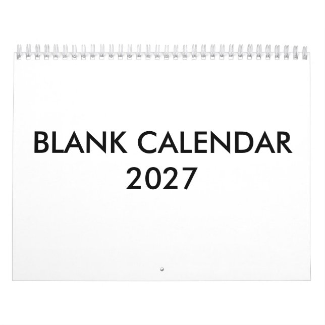 Calendrier Vierge Pour 2027 (Protection)