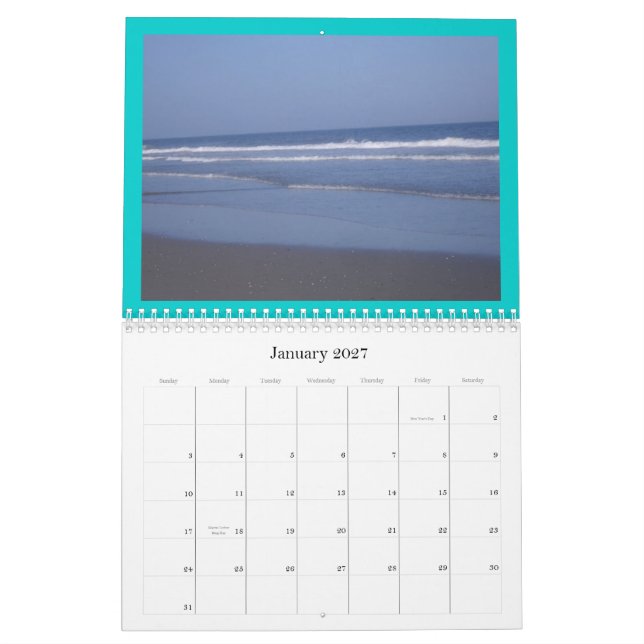 Calendrier Ville d'océan - collage - Callendar (Jan 2027)