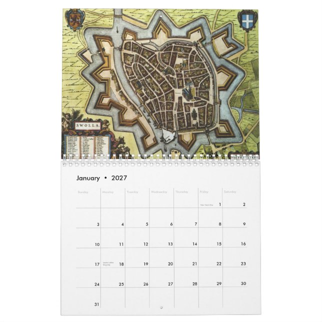 Calendrier Villes néerlandaises Anno 1652 - version 2 (Jan 2027)