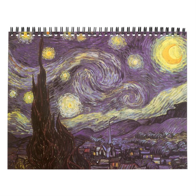 Calendrier Vincent van Gogh, Art Post impressionnisme Vintage (Protection)
