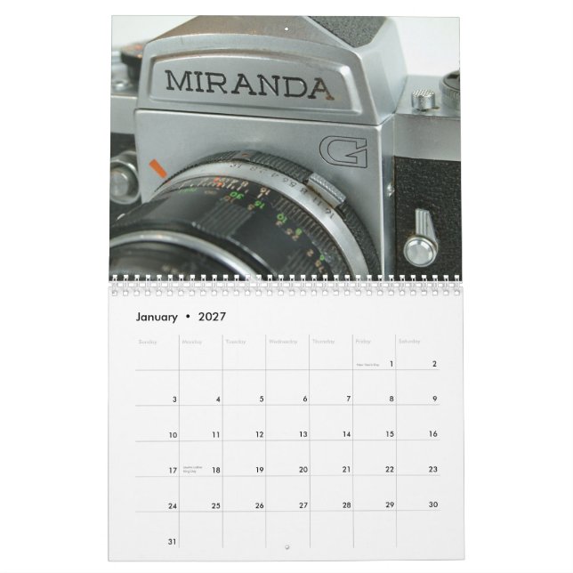 Calendrier vintage 2013 d'appareil-photo de (Jan 2027)