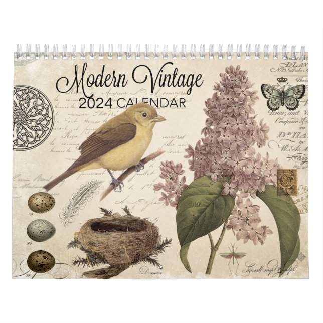 Calendrier Vintage 2024 moderne (Protection)