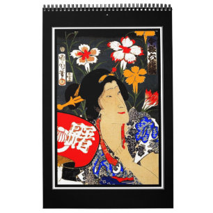 Calendrier Vintage Art Asiatique Japonais Affiches