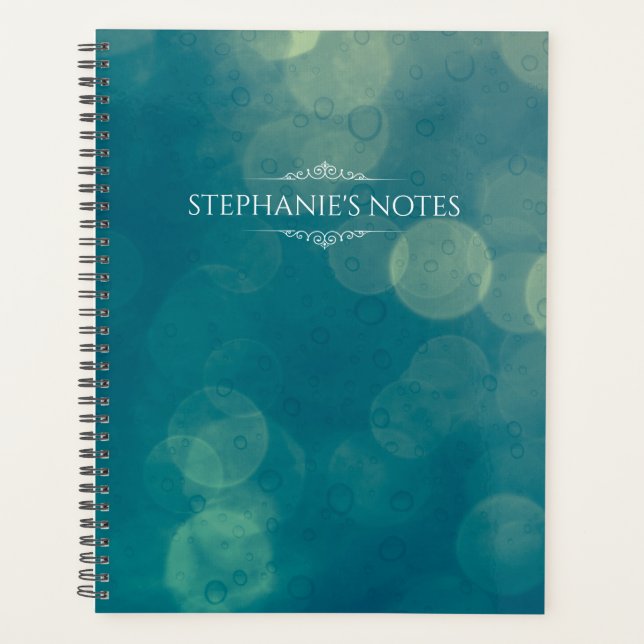 Calendrier vintage Green Bokeh 2023 | Planificateu (Devant)