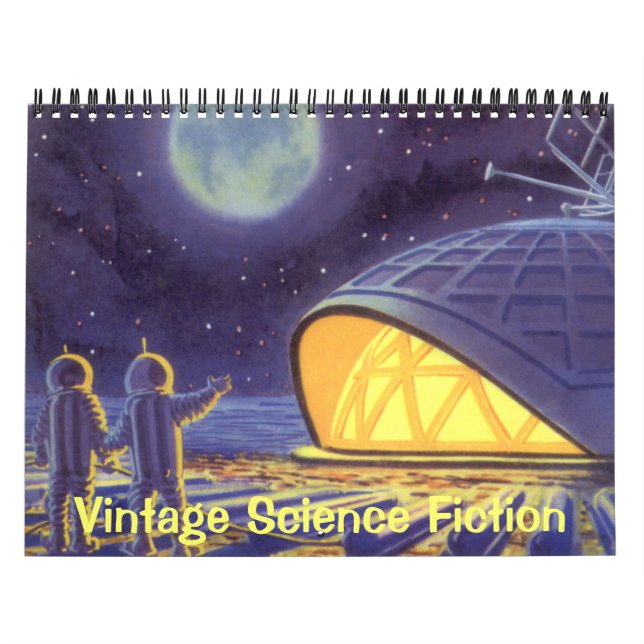 Calendrier vintage Illustration Science Fiction (Protection)