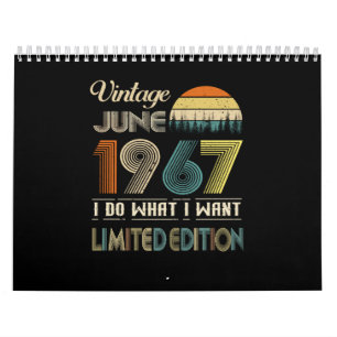 Calendrier Vintage juin 1967 Ce que je veux Edition Limitée