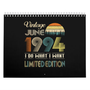 Calendrier Vintage juin 1994 Ce que je veux Édition limitée