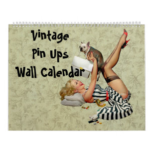Calendrier Vintage Pin Up Girls Wall