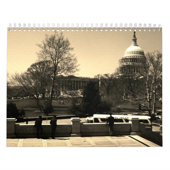 Calendrier Vintage rétro États-Unis (Protection)