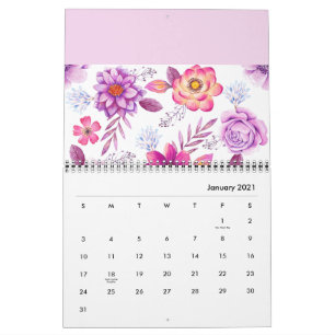 Calendrier Violet rose