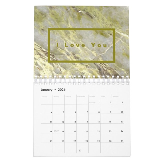 Calendrier Vision 2020 (Jan 2026)