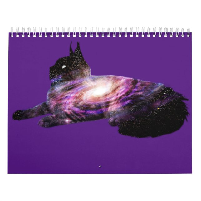 Calendrier Voie Lactée Galaxy Space Cat  (Protection)