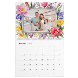 Calendrier Vos Photos Jardin Floral Coloré Famille d'Amoureux