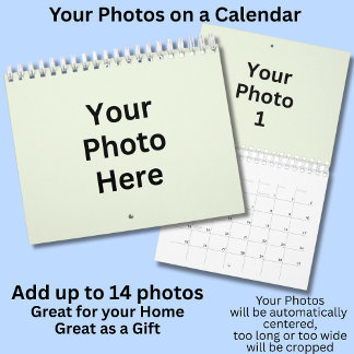 Calendrier Vos propres photos 12 Mois