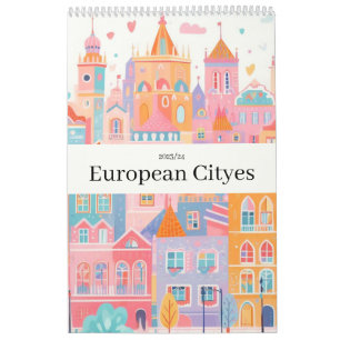 Calendrier Voyage Europe Rose Girl