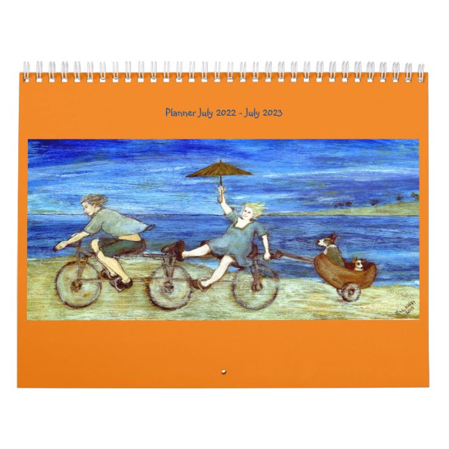 Calendrier Voyage Par Tandem Bicyclette Planificateur (Protection)