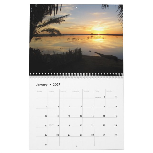 Calendrier Voyage vers l'Egypte - images de l'Egypte (Jan 2027)