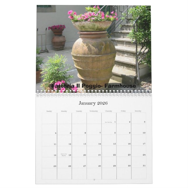 Calendrier Voyages en Toscane (Jan 2026)