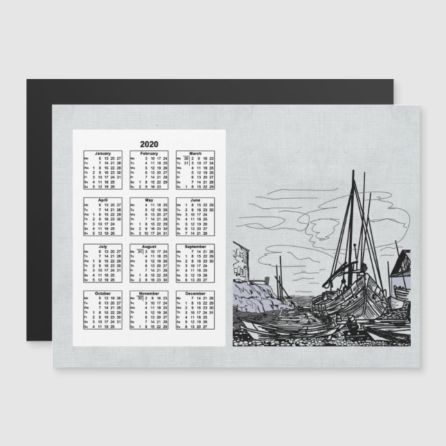 Calendrier Voyages et ville Année complète 2020 (Devant / Derrière)