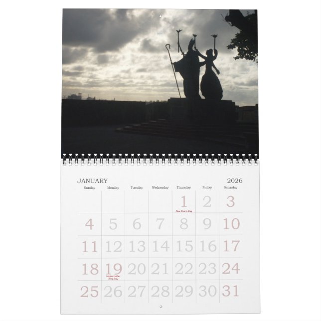 Calendrier Vue de Porto Rico (Jan 2026)