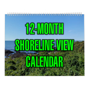 Calendrier Vue du rivage sur 12 mois