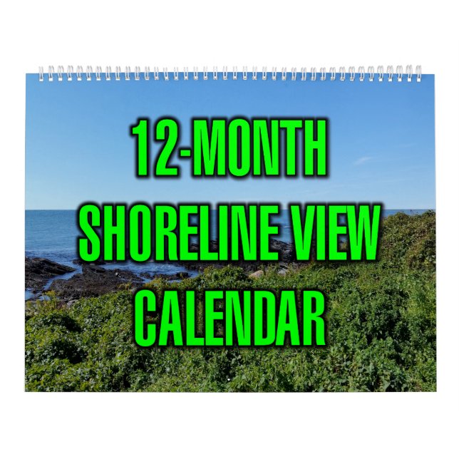 Calendrier Vue du rivage sur 12 mois (Protection)
