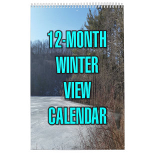 Calendrier Vue hivernale de 12 mois