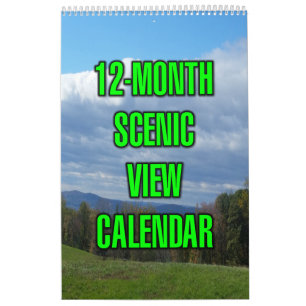 Calendrier Vue panoramique sur 12 mois