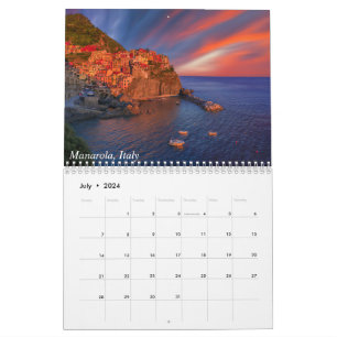 Calendrier Vues sur l'Italie, la France et la Californie