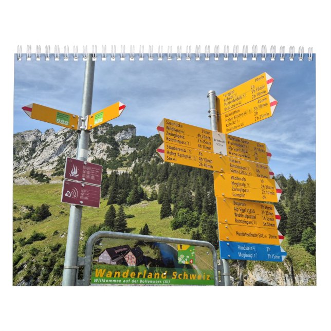 Calendrier Wanderland Schweiz 2025 (Protection)