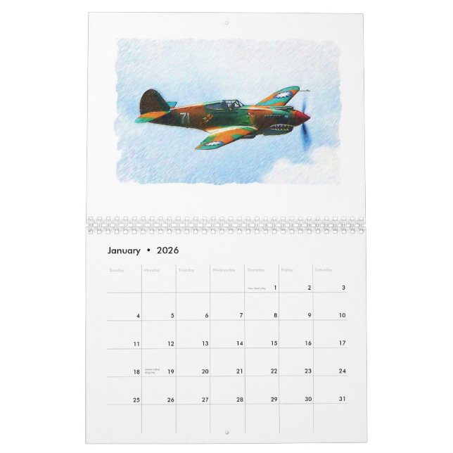 Calendrier Warbirds de la deuxième guerre mondiale