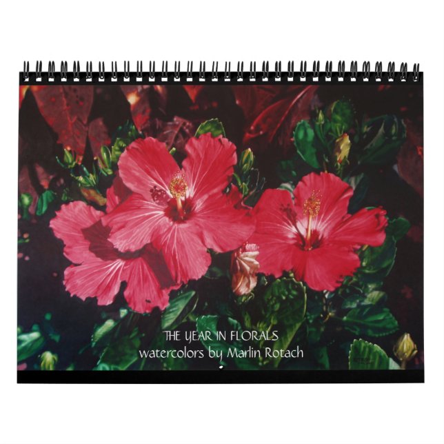 Calendrier Watercolor Flowers Calendar (Protection)
