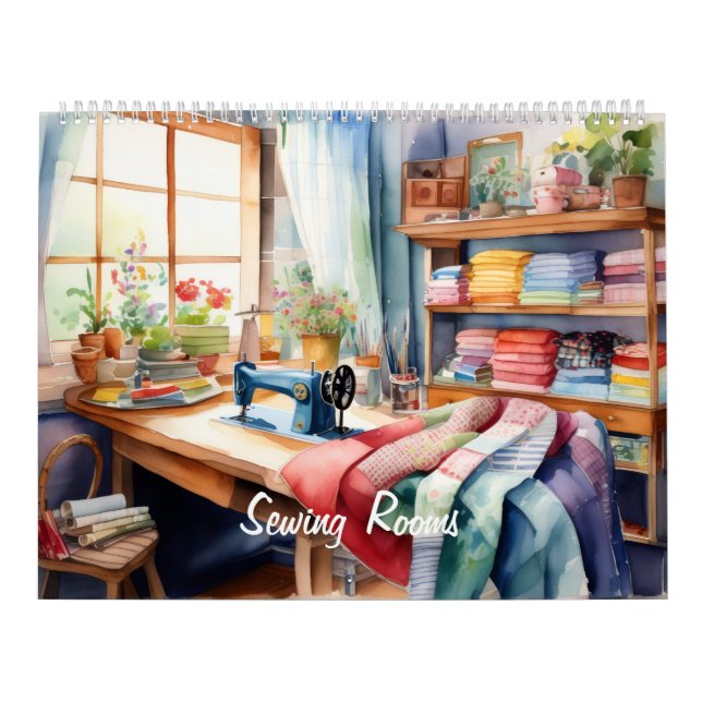 Calendrier Watercolor Sewing Room (Protection)
