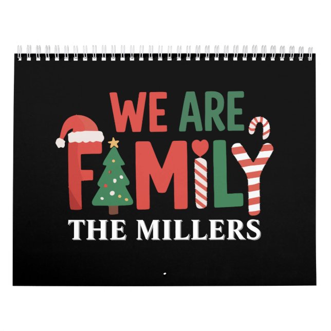 Calendrier We Are Family Personalized Christmas Family Couple (Protection)