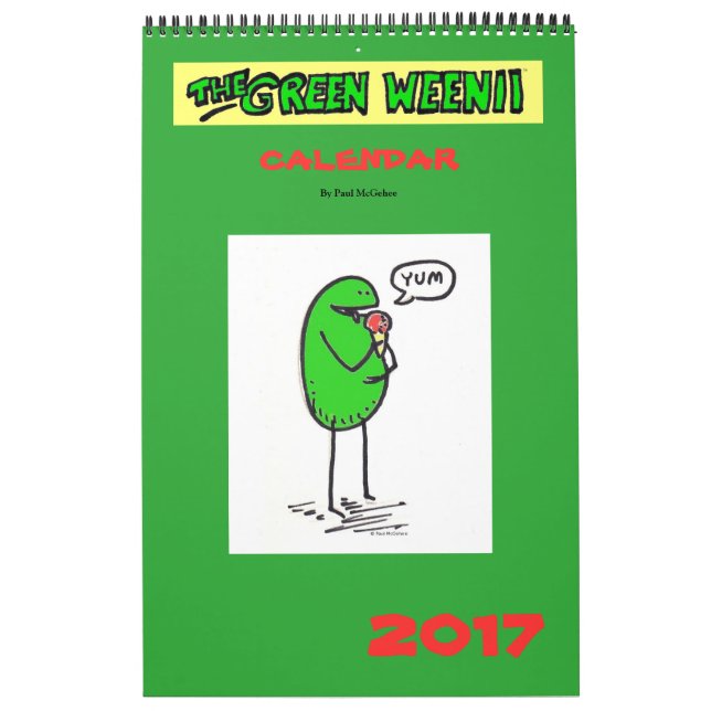 Calendrier Weenii 2017 Vert (Protection)