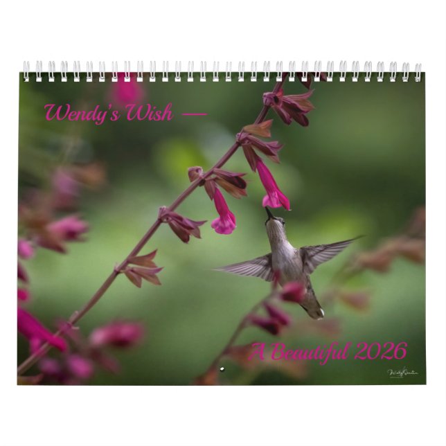 Calendrier Wendy’ Wish 2026 18 Month, Medium Calendar (Protection)