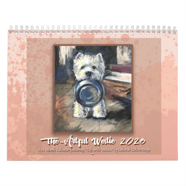Calendrier Westie artistique par Deborah Borgo (Protection)