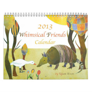 Calendrier Whimsical Animal Friends Cute Kids Calendar 2013