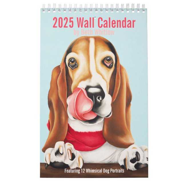 Calendrier Whimsical Dog 2025 - Petit (Protection)