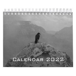 Calendrier Wild Life Black and White Printed Calendar 2022
