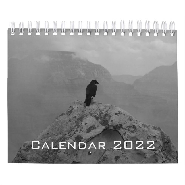 Calendrier Wild Life Black and White Printed Calendar 2022 (Protection)