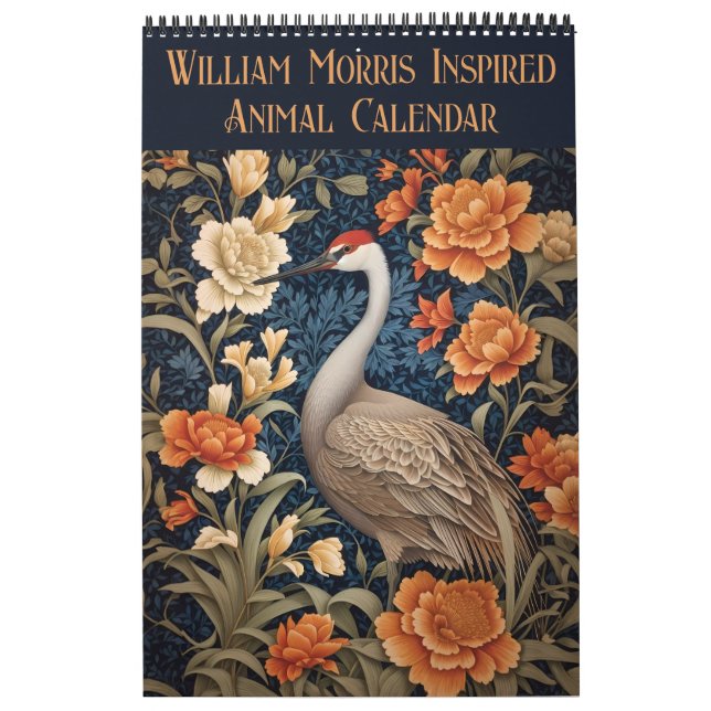 Calendrier William Morris Inspiré Animal Floral 2025 Vol.2 (Protection)